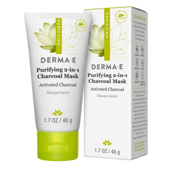 قناع الفحم المنقي للبشرة Derma e Purifying 2-in-1 Charcoal Mask