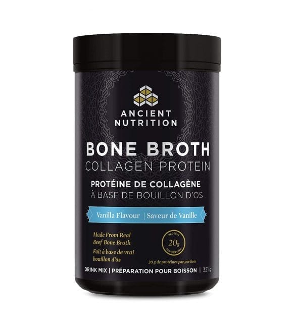 بون بروث بقري Ancient Nutrition Bone Broth Collagen Protein 321 g - Vanilla